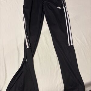 Adidas woman’s Black Joggers with White Stripes